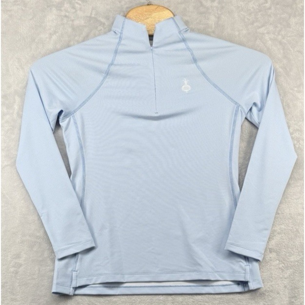 Peter Millar Ohoopee Match Club 1/4 Zip Golf Performance Blue GA Women's M NWT